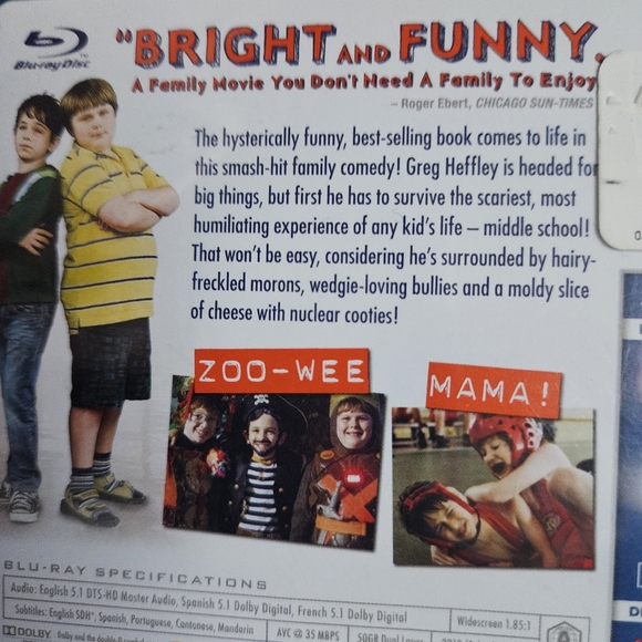Diary of a Wimpy Kid Blu-Ray ONLY $8/Each OR $6ea/4 or more Blu-Ray's - Picture 9 of 9